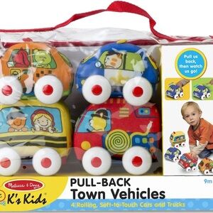 Brand New Melissa & Doug Baby Pull-Back Vehicles Set